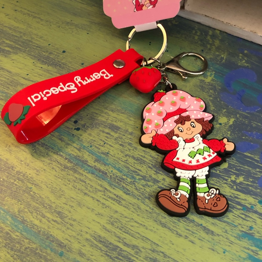 🍓 Strawberry Shortcake Keychain 💕 Bag Clip Backpack Charm 🎀